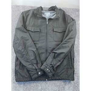 Barney‎ New York Jacket Mens M Front Zip Pocket Water Resistant Outdoor Black